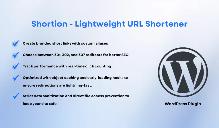 Shortion - Lightweight Link Shortener for WordPress