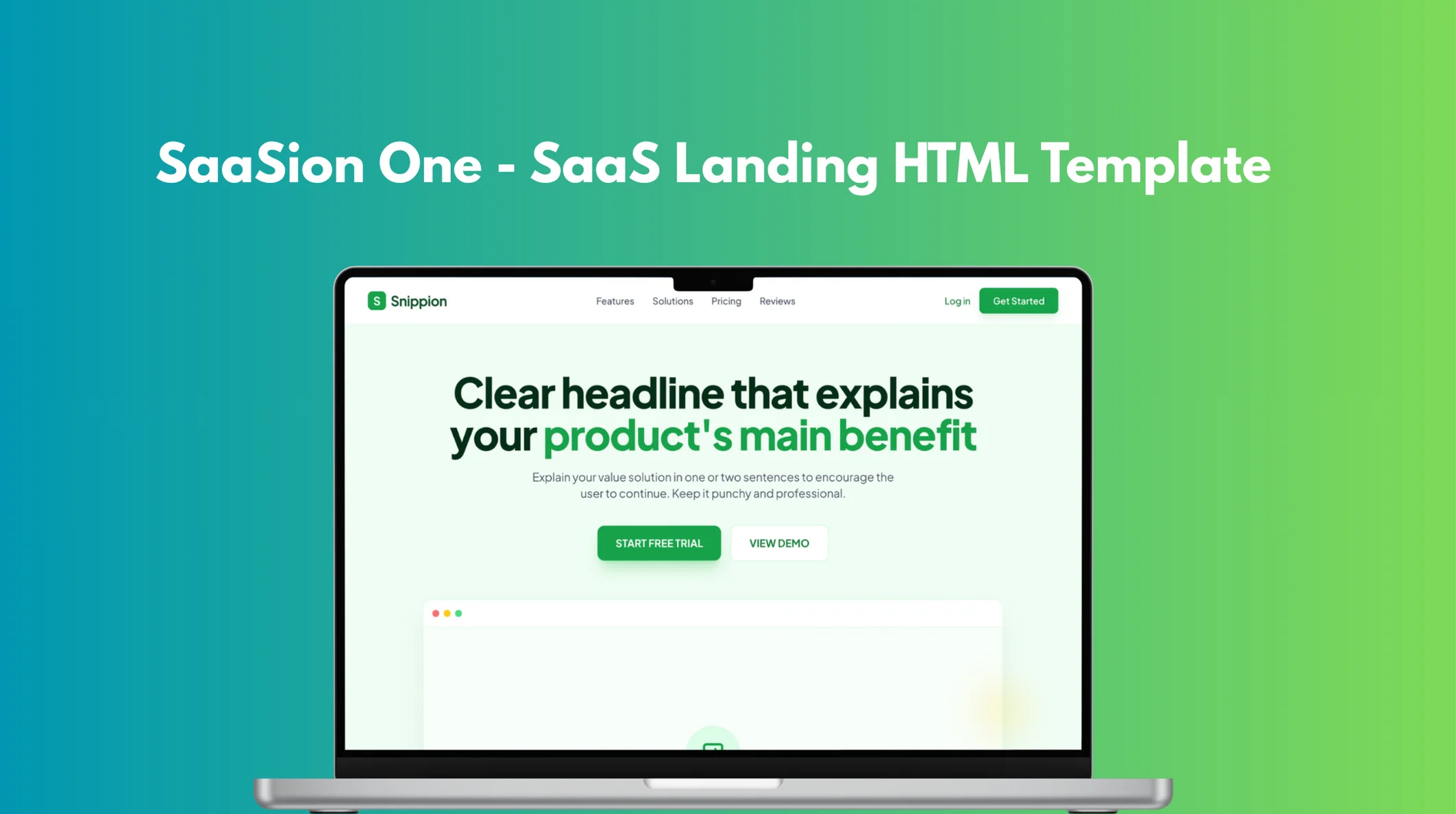 SaaSion One - SaaS Landing HTML Template